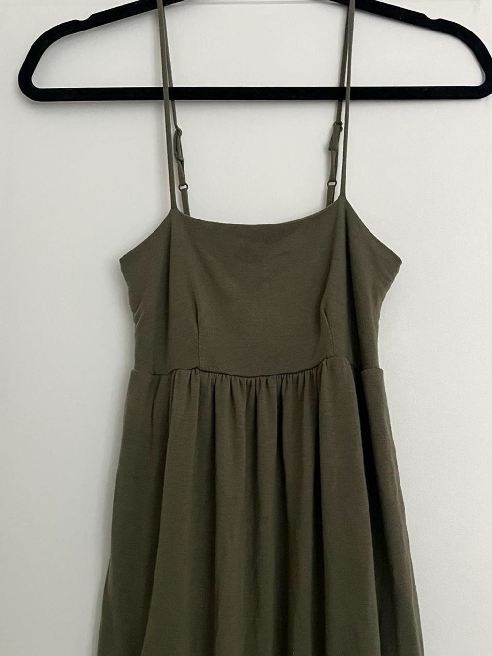 mossimo olive green basic maxi dress